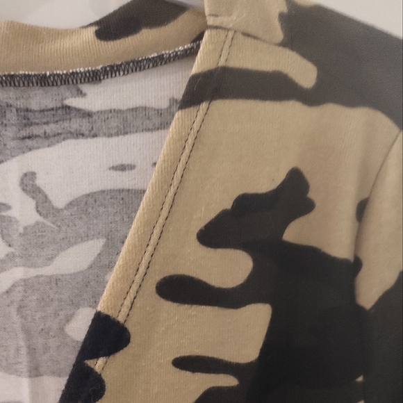 CAMO Print Longline Cardigan Sweater | Size XL - Picture 8 of 12